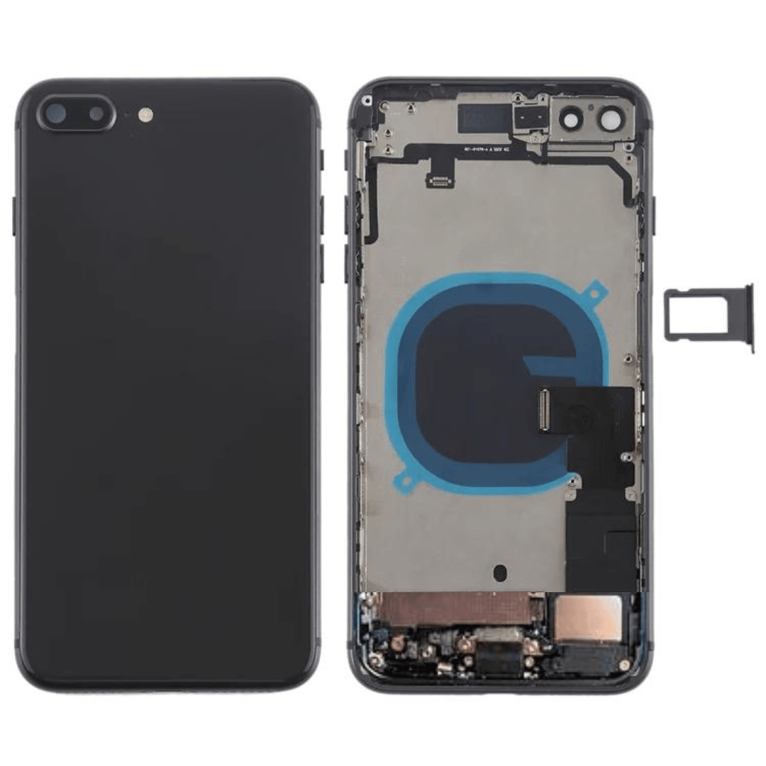 Back Housing Frame With small parts iPhone 8 Plus(Black) - Best Cell Phone Parts Distributor in Canada, Parts Source Back Housing Frame With small parts iPhone 8 Plus(Black) - Best Cell Phone Parts Distributor in Canada, Parts Source